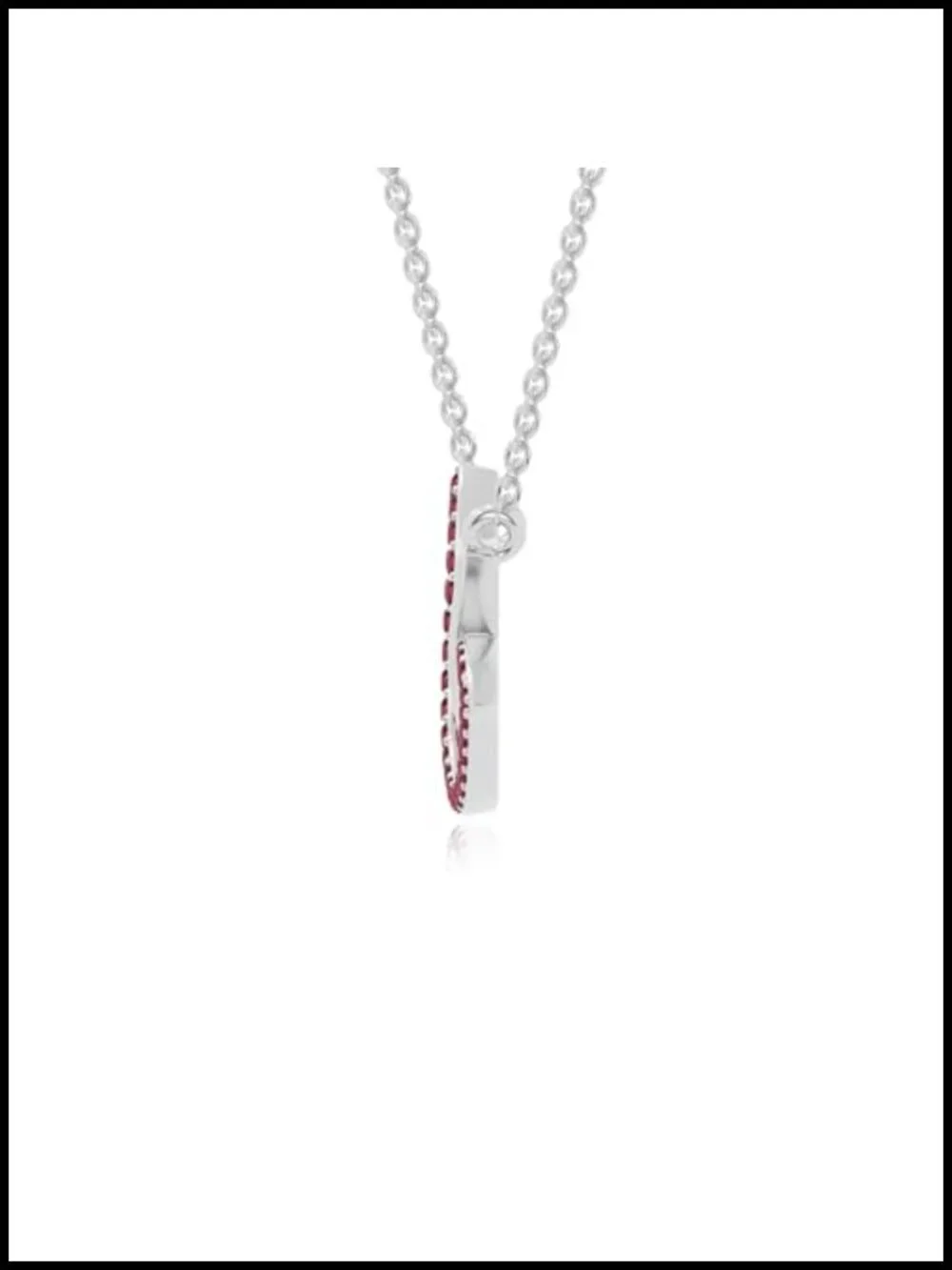 Natural Ruby Lotus Flower Pendant Necklace, Sterling Silver, Birthstone Jewelry
